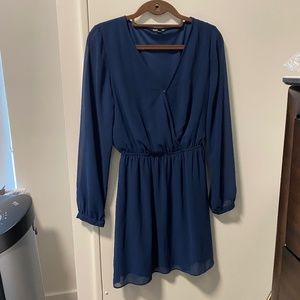 Navy long sleeve dress from Express